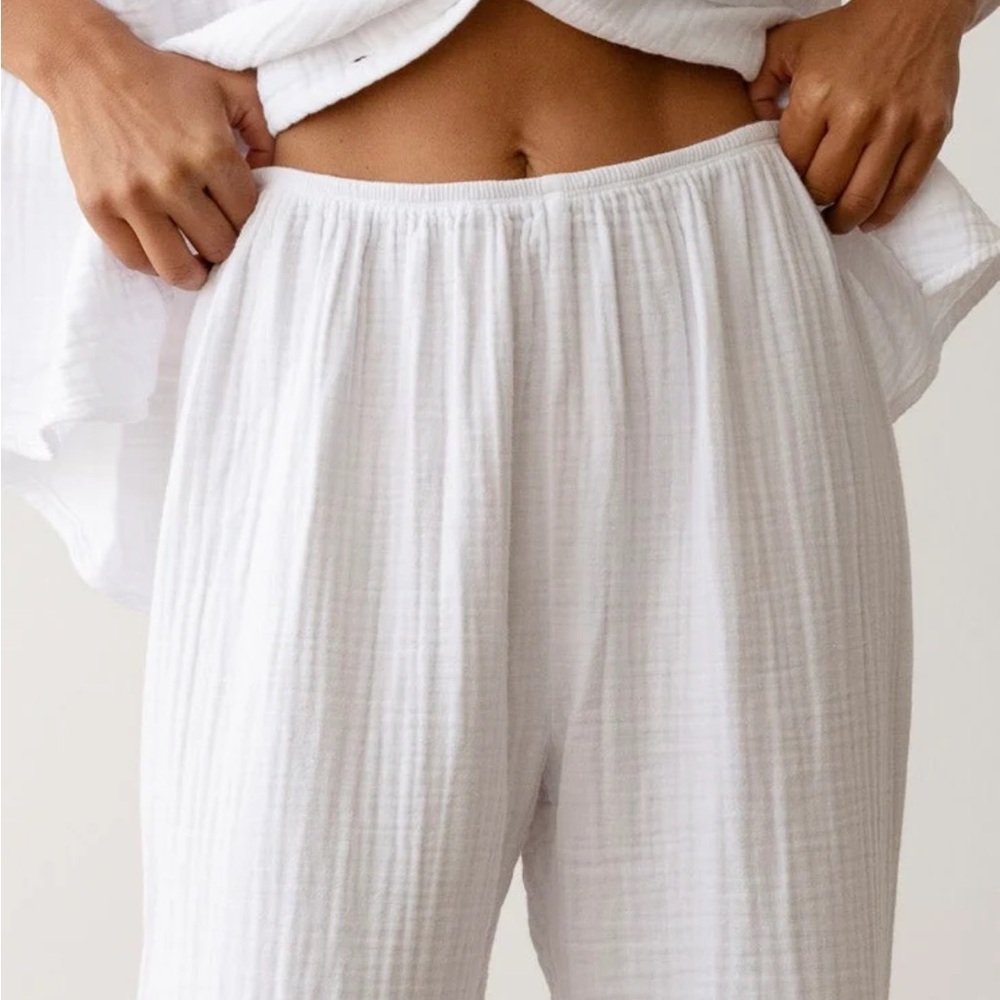 DONNI. White Straight Leg Pants